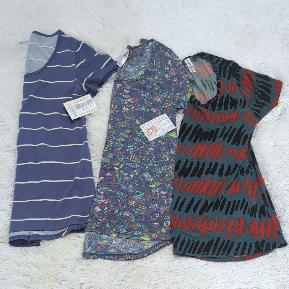 Lot/3 Lularoe Classic T Tops XS 2-4 NWT